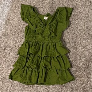 A New Day Forest Green Layered Mini Dress